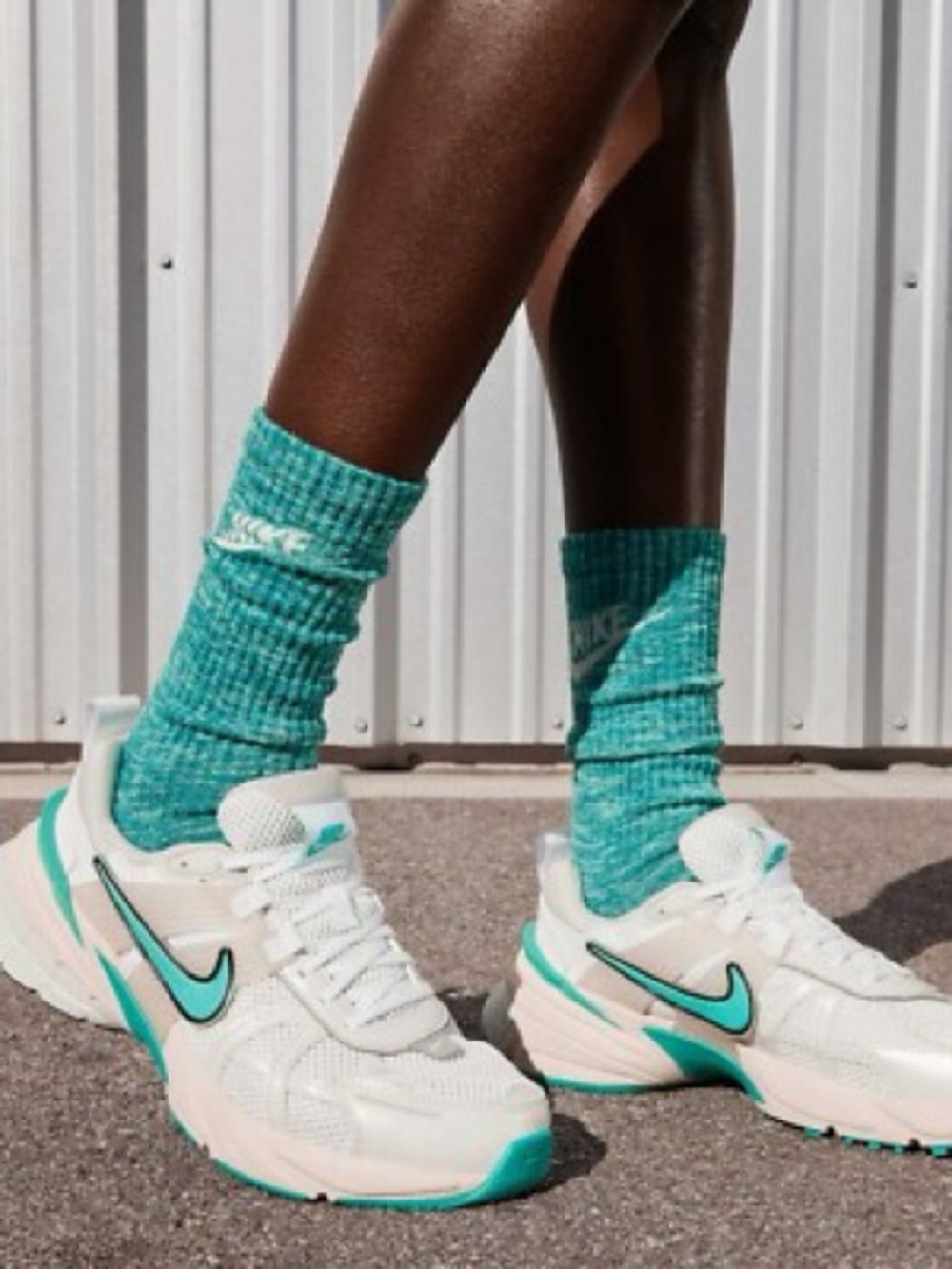 Nike V2K Run "White/Dusty Cactus/Coconut Milk" sneakers